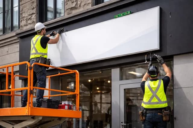 Installation d'enseignes